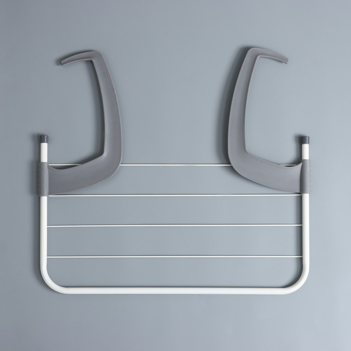 Сушилка для белья навесная Доляна, 50&times;30 см, цвет серый