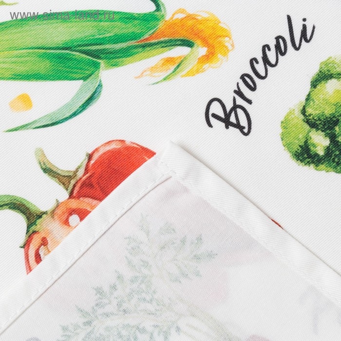 Полотенце кухонное "Веган" 40х73 см, 100% хлопок, саржа 190 гр/м2