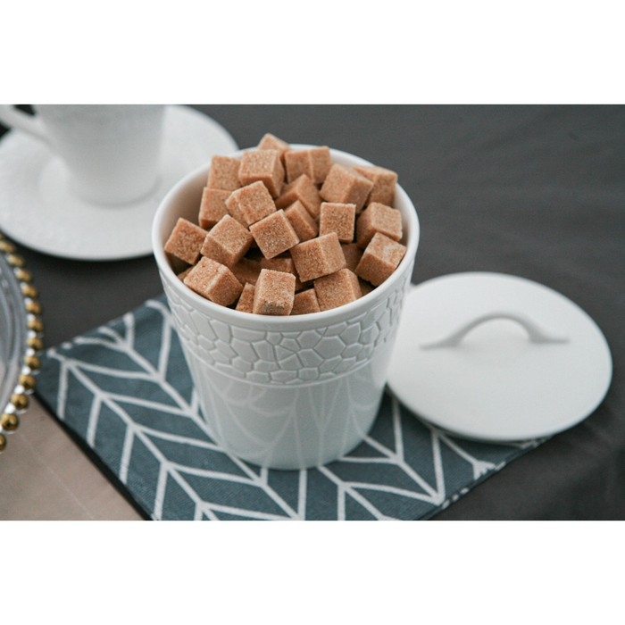 Банка для хранения сыпучих продуктов Magistro Rodos, 600 мл, 12,5&times;15,4 см, фарфоровая, цвет белый