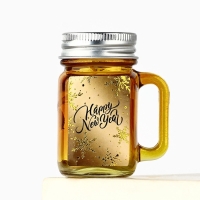 Новогодняя свеча в банке &laquo;Новый год: Happy New Year&raquo;, аромат апельсин