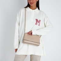 Сумка кросс-боди на молнии, цвет бежевый Сумка кросс-боди на молнии, цвет бежевый