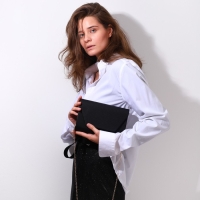 Сумка-клатч на клапане, цвет чёрный Сумка-клатч на клапане, цвет чёрный