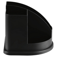 Подставка-органайзер для канцелярии Стамм "Авангард", пластиковая, без наполнения, чёрная Подставка-органайзер для канцелярии Стамм "Авангард", пластиковая, без наполнения, чёрная