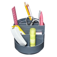 Подставка-органайзер для канцелярии ErichKrause Mini Burger, Classic, вращающаяся, серая Подставка-органайзер для канцелярии ErichKrause Mini Burger, Classic, вращающаяся, серая