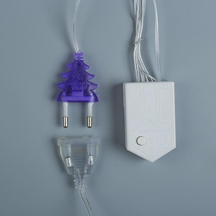 Гирлянда &laquo;Занавес&raquo; 2 х 1.5 м, IP20, прозрачная нить, 360 LED, свечение фиолетовое, 8 режимов, 220 В