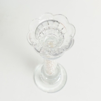 Подсвечник стекло на 1 свечу "Чаша на ножке с бусинами" прозрачный d=2,3 и 4 см 7х7х20,5 см 970282 Подсвечник стекло на 1 свечу "Чаша на ножке с бусинами" прозрачный d=2,3 и 4 см 7х7х20,5 см 970282