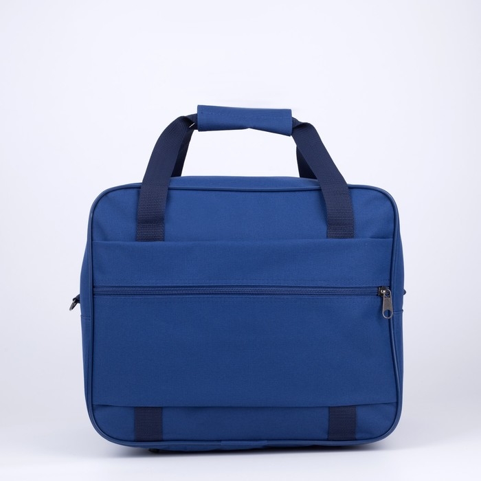 Сумка дорожная на молнии, 2 наружных кармана, длинный ремень, цвет синий Сумка дорожная на молнии, 2 наружных кармана, длинный ремень, цвет синий