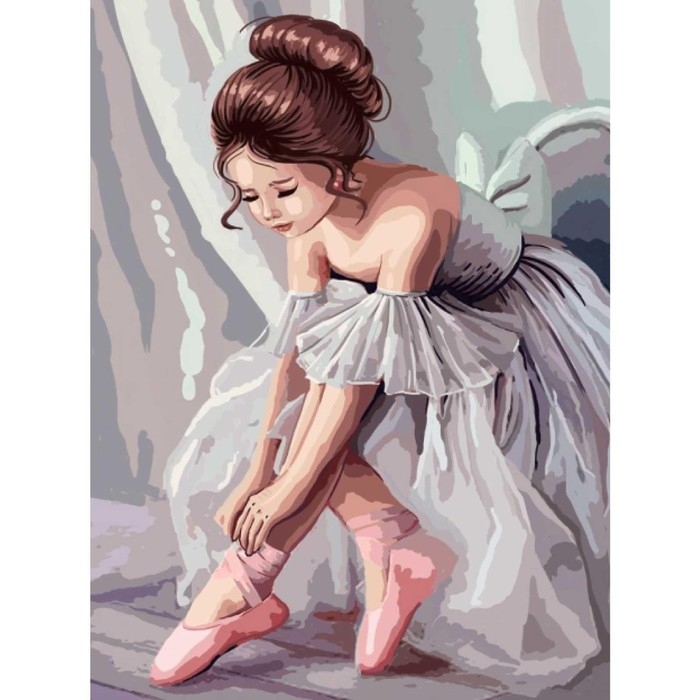 Алмазная мозаика с полным заполнением на холсте &laquo;Балерина&raquo;, 40 х 50 см