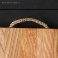 Доска разделочная с верёвочной ручкой Magistro , 40&times;24&times;1,2 см, дуб