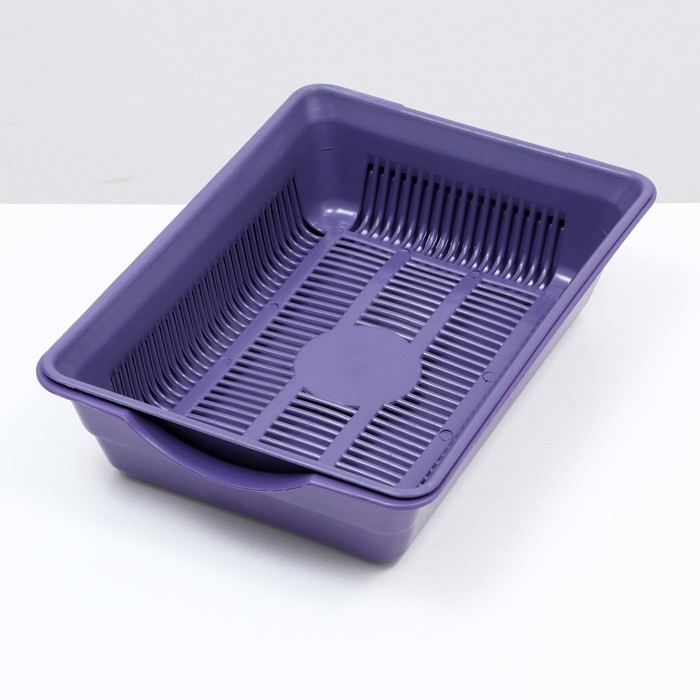 Туалет глубокий с сеткой 36 х 25 х 9 см, фиолетовый Туалет глубокий с сеткой 36 х 25 х 9 см, фиолетовый