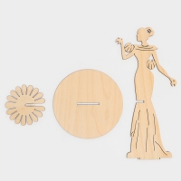 Салфетница деревянная &laquo;Статная&raquo;, с держателем для чая, 25&times;13&times;13 см