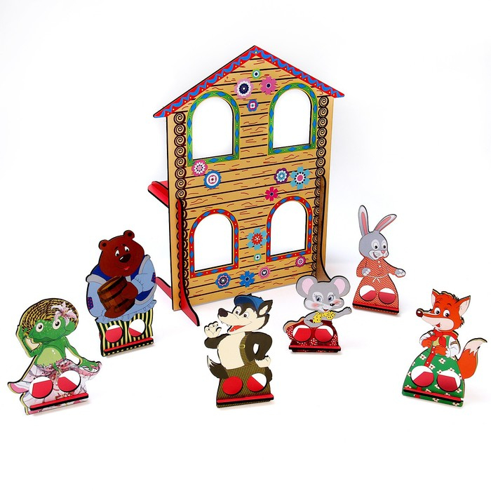 Пальчиковый кукольный театр «3 сказки», ширма: 22,5 × 33 см Пальчиковый кукольный театр «3 сказки», ширма: 22,5 × 33 см