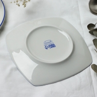 Тарелка плоская керамическая &laquo;Ласточка&raquo;, 18 х 18 см, цвет белый