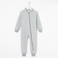 Комбинезон воротник-стойка, цвет микс/серый, рост 80-86 см