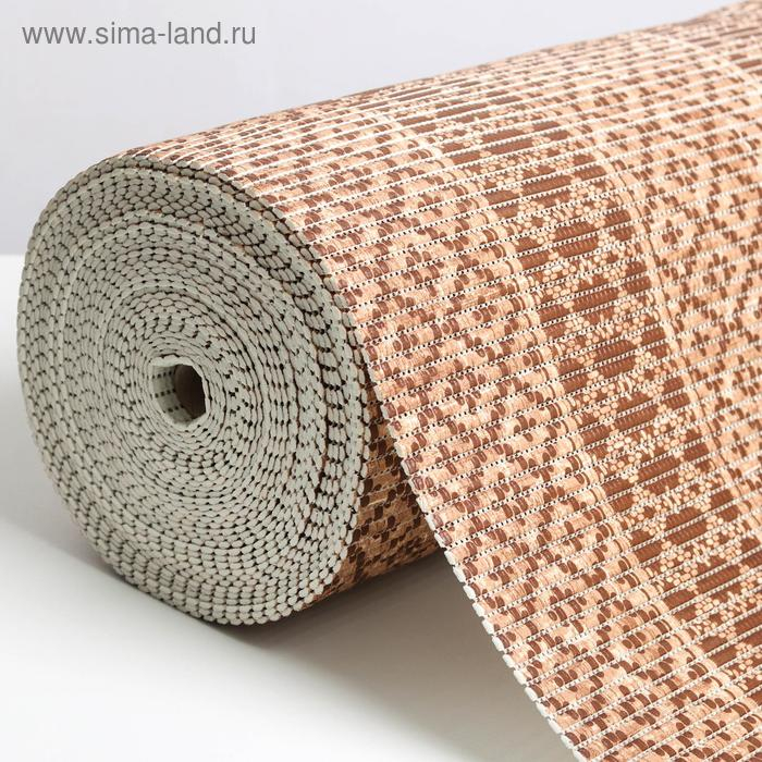 Коврик для ванной комнаты «Квадраты», ширина 65 см, рулон 15 м, цвет коричневый Коврик для ванной комнаты «Квадраты», ширина 65 см, рулон 15 м, цвет коричневый