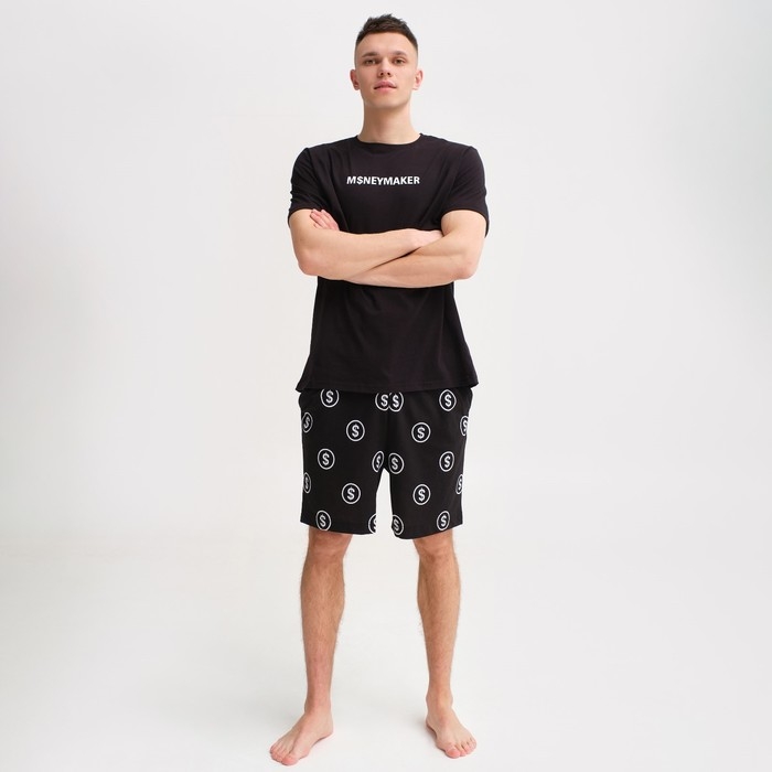 Пижама мужская KAFTAN "Moneymaker" размер 56, черный