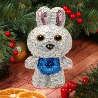 Набор для творчества. Игрушка пайетками &laquo;Зайка&raquo; 14,2 х 7,4 х 6,5 см + 3 цвета пайеток