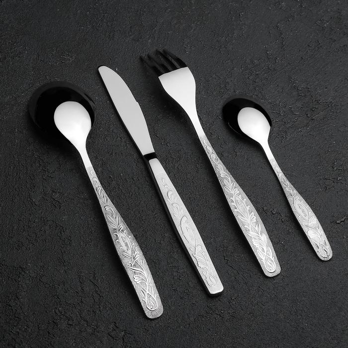 Набор столовый «Уралочка», 24 предмета, толщина 2 мм, декоративная коробка Набор столовый «Уралочка», 24 предмета, толщина 2 мм, декоративная коробка