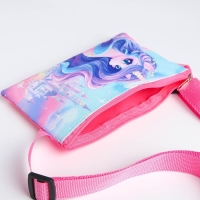 Подарочный набор для девочки «Волшебный единорог», сумка, наклейка, анкета, браслет Подарочный набор для девочки «Волшебный единорог», сумка, наклейка, анкета, браслет