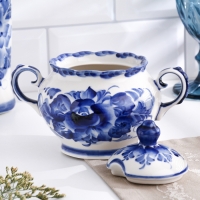 Сахарница "Весна", 11 х 15 см, гжель Сахарница "Весна", 11 х 15 см, гжель