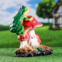 Садовая фигура "Лягушка на мухоморе" малая 27см Садовая фигура "Лягушка на мухоморе" малая 27см