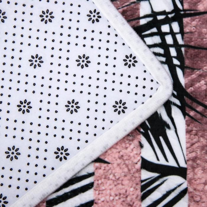 Коврик для ванной Доляна &laquo;Тень&raquo;, 45&times;120 см, цвет чёрно-бежевый