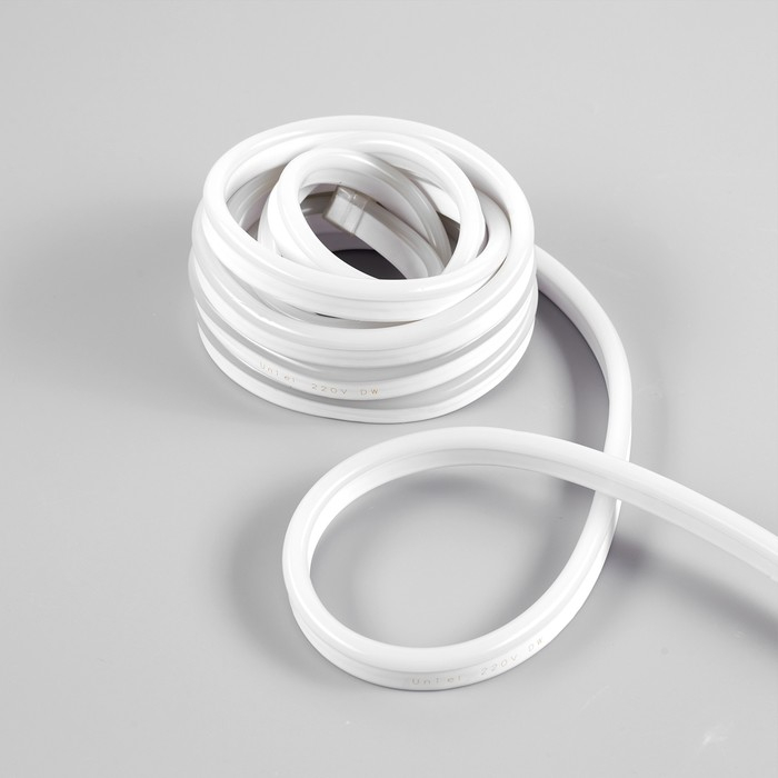 Гибкий неон Uniel 8 × 16 мм, IP67, 5 м, SMD2835, 120 LED/м, 220 В, свечение белое Гибкий неон Uniel 8 × 16 мм, IP67, 5 м, SMD2835, 120 LED/м, 220 В, свечение белое