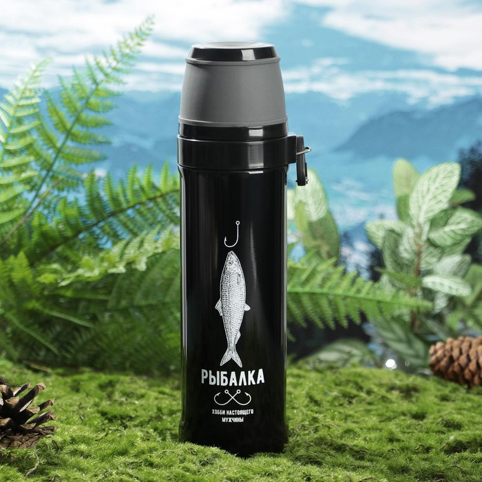 Термос с карабином &laquo;Рыбалка&raquo;, 500 мл, сохраняет тепло 14 ч