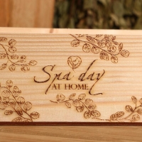 Ящик деревянный "Spa day at home", 24.5×14×8 см, микс Ящик деревянный "Spa day at home", 24.5×14×8 см, микс