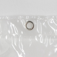 Штора для ванной комнаты SAVANNA &laquo;Лёд&raquo;, с люверсами, 180&times;180 см, PEVA, прозрачная