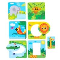 Мягкий пазл для малышей &laquo;Африка&raquo;, по методике Сегена , 6 деталей, Крошка Я