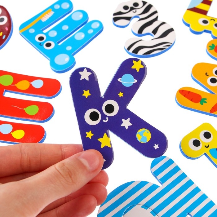 Набор стикеров &laquo;Алфавит&raquo;, материал EVA, 33 детали, Крошка Я