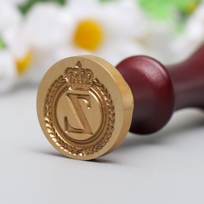 Печать для сургуча с деревянной ручкой Печать для сургуча с деревянной ручкой "Корона с буквой Z" 9х2,5х2,5 см