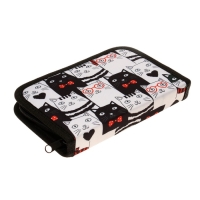 Пенал школьный "Котики", 13 х 19,5 см, на молнии, 1 секция, с наполнением, ткань Пенал школьный "Котики", 13 х 19,5 см, на молнии, 1 секция, с наполнением, ткань