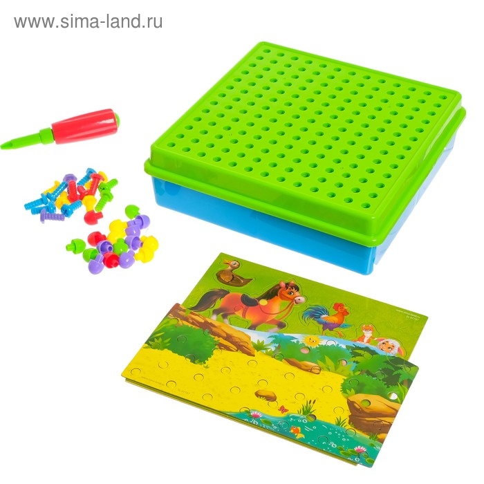 Конструктор винтовой &laquo;Конструктики: Животные&raquo;, 105 деталей