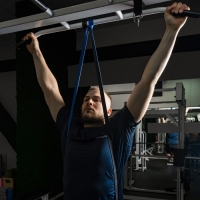 Эспандер ленточный многофункциональный ONLYTOP, 208х3,2х0,45 см, 15-40 кг, цвет синий/чёрный Эспандер ленточный многофункциональный ONLYTOP, 208х3,2х0,45 см, 15-40 кг, цвет синий/чёрный