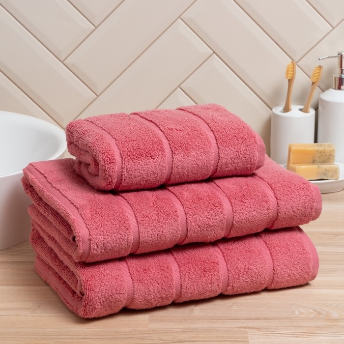 Полотенце махровое Love Life &laquo;Ария&raquo; 50х90 см, пыльная роза, 100% хл, микро-коттон, 450 гр/м2