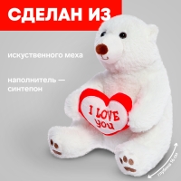 Мягкая игрушка &laquo;Медведь белый с сердцем&raquo;, 23 см