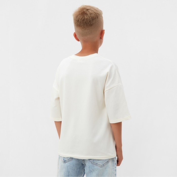 Футболка детская MINAKU цвет молочный, рост 110 см