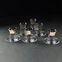 Сервиз чайный &laquo;Египет&raquo;, 12 предметов: стакан чайный 160 мл, 6шт, блюдце, 6шт, с золотым напылением