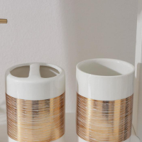 Набор аксессуаров для ванной комнаты &laquo;Адажио&raquo;, 4 предмета (мыльница, дозатор для мыла 450 мл, 2 стакана), цвет белый