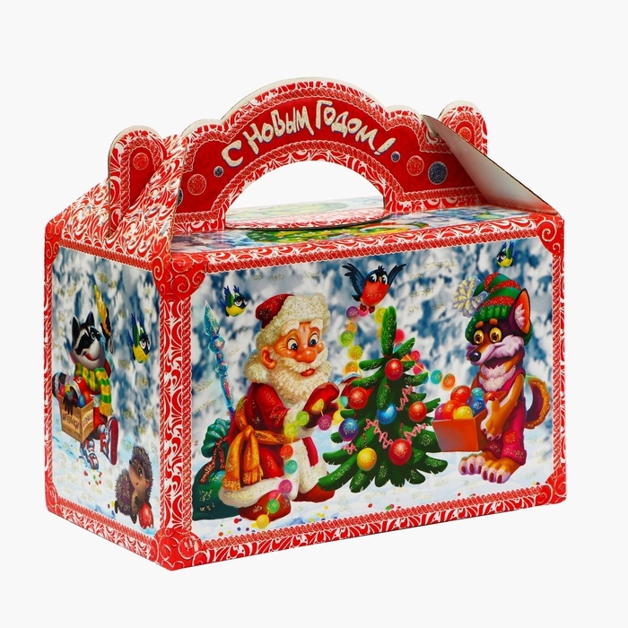 Новый год. Подарочная коробка Новый год. Подарочная коробка "Приключения начинаются" новогодняя Чемоданчик средний 20 x 12 x 19 см.