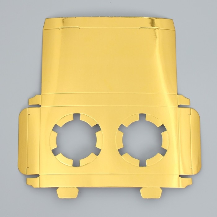 Коробка для капкейка &laquo;Верь в мечту&raquo;, золото, 8 х 16 х 11.5 см, Новый год