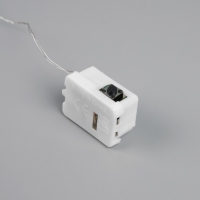 Гирлянда &laquo;Нить&raquo; 1 м роса. IP20, нить серебристая, 10 LED, 4.6 В, AG13x3 (в комплекте), 3 режима, свечение синее