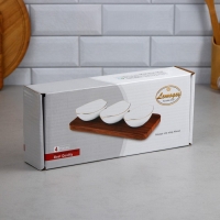 Менажница «Алале», 3 шт:150 мл, деревянное основание, фарфор, Иран Менажница «Алале», 3 шт:150 мл, деревянное основание, фарфор, Иран