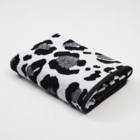 Полотенце махровое Этель ЧБ &laquo;Снежный барс&raquo;, пестроткань, 70х130 см