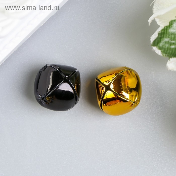 Набор декора для творчества Набор декора для творчества "Колокольчики золотые и чёрные" d=1,8 см набор 10 шт