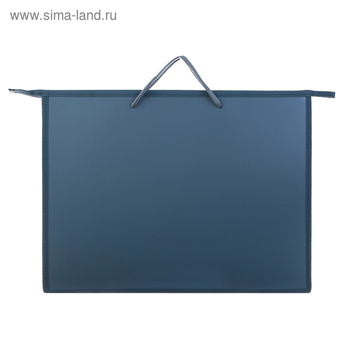 Папка для чертежей и рисунков A3, 420 х 343 х 50 мм, 0.9 мм, с ручками, пластиковая, молния сверху, Папка для чертежей и рисунков A3, 420 х 343 х 50 мм, 0.9 мм, с ручками, пластиковая, молния сверху, "Стандарт" ПР 3, серая