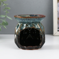 Аромалампа керамика "Узоры и рельеф" коричневая 8х8х8,4 см Аромалампа керамика "Узоры и рельеф" коричневая 8х8х8,4 см