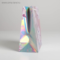 Пакет подарочный голографический, упаковка, &laquo;Сияй&raquo;, 18 х 23 х 10 см